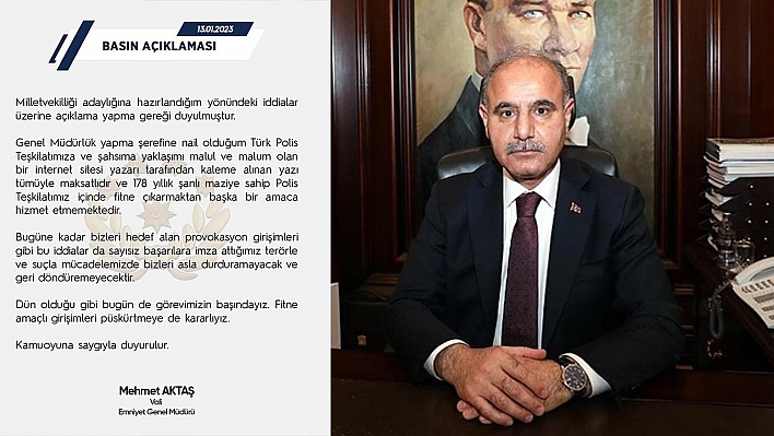 Aktaş'tan Adaylık Açıklaması