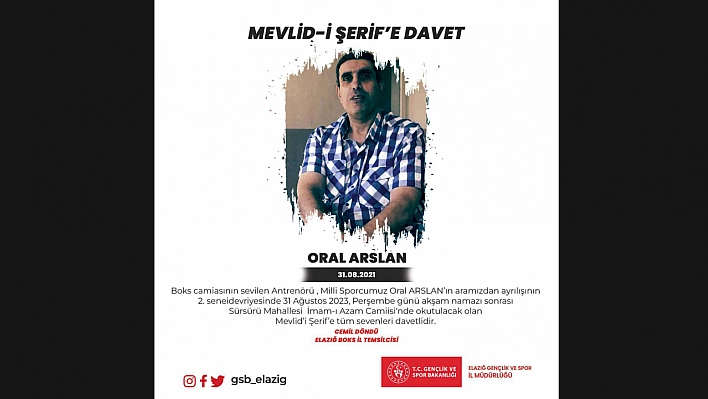 Arslan için mevlid programı düzenlenecek