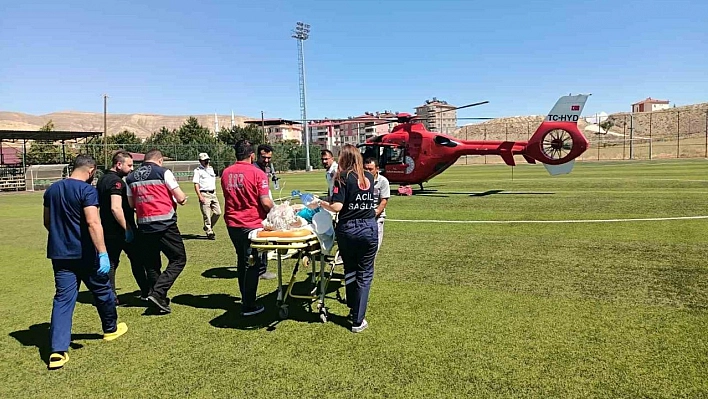 Astım hastasının yardımına hava ambulansı yetişti