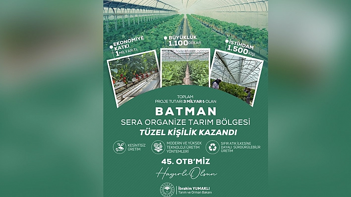 Bakan Yumaklı: Üretimin gücüne güç katacak yatırımları bir bir hayata geçiriyoruz