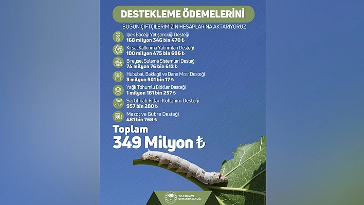 Bakanlık destek ödemelerine devam ediyor
