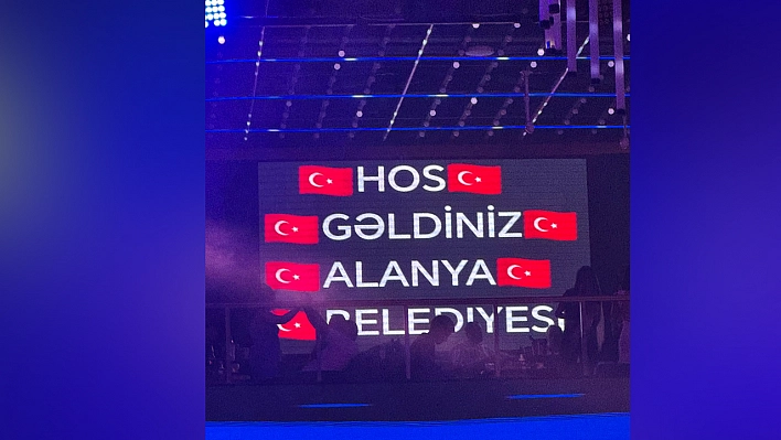 Bakü'de skandal görüntü: Alanya Belediyesi'nin adı gece kulübü ekranında!