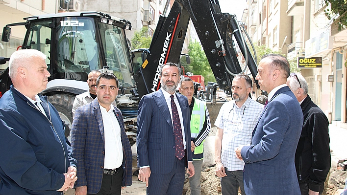 Başkan Şerifoğulları, altyapı çalışmalarını yerinde inceledi