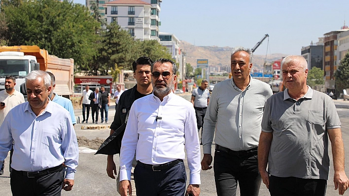 Başkan Şerifoğulları Hazardağlı Kavşağı'nda incelemelerde bulundu