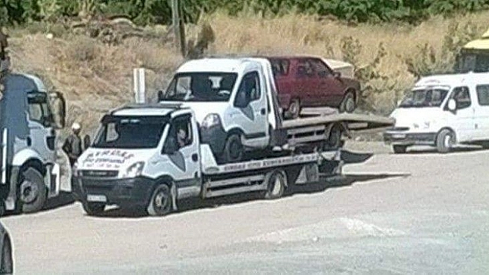 Baskil Şehit Fethi Sekin Feribot iskelesi'nde ilginç görüntü