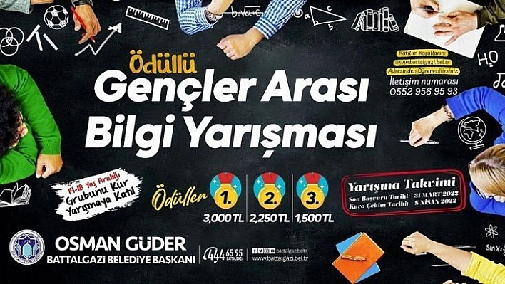 Battalgazi'de ödüllü bilgi yarışmasına başvurular sürüyor