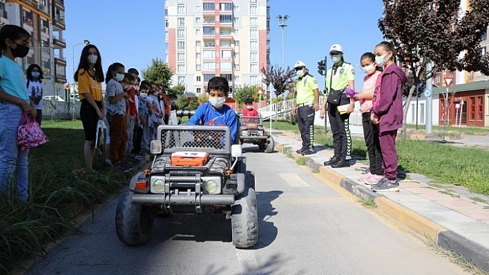 Battalgazi trafik eğitim parkı, minik öğrencileri konuk etti