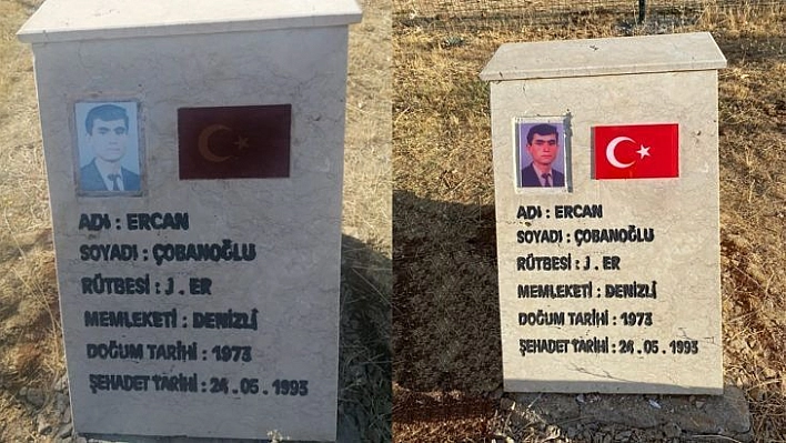 Bingöl'de 33 şehidin anıt mezarında fotoğraflar yenilendi