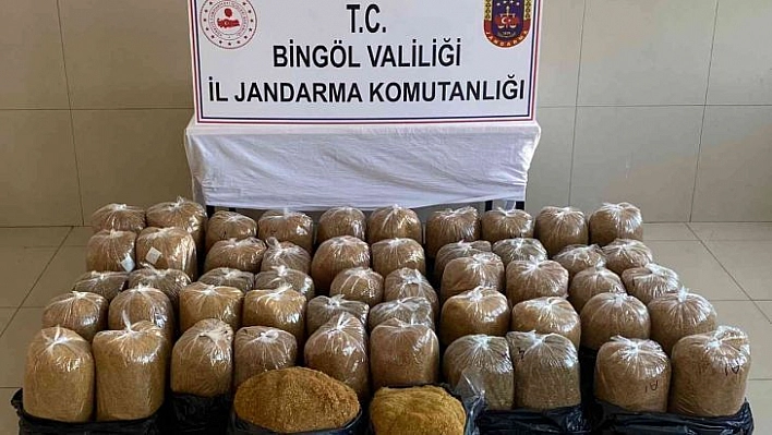 Bingöl'de 344 kilo kıyılmış tütün ele geçirildi