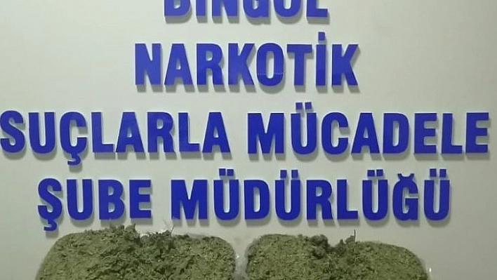 Bingöl'de 4 kilo 950 gram esrar ele geçirildi