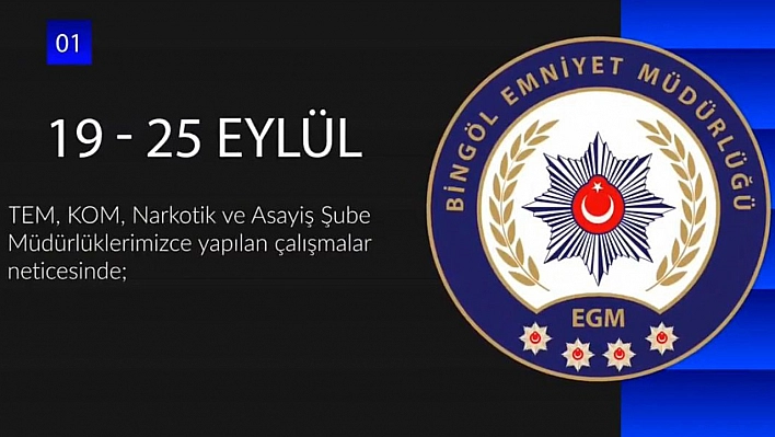 Bingöl'de 50 şüpheli yakalandı