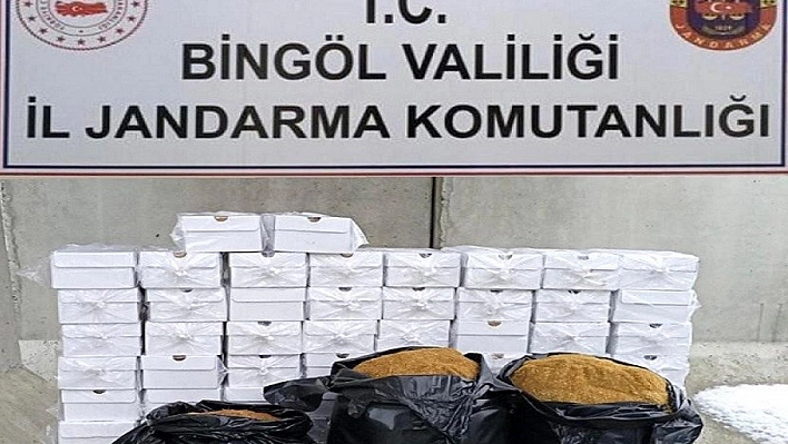 Bingöl'de 73 kilogram kaçak tütün ele geçirildi