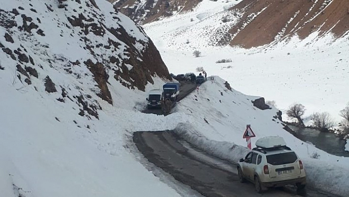 Bingöl'de çığ düştü, yol kısa süreli kapandı