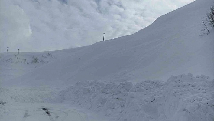 Bingöl'de çığ düştü, yol ulaşıma kapandı