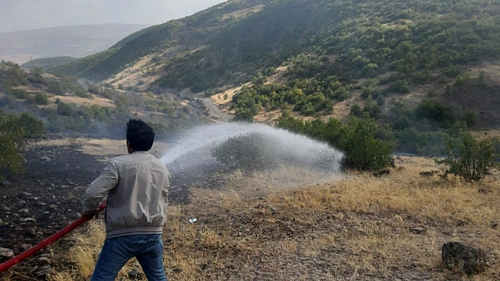 Bingöl'de çıkan örtü yangını söndürüldü