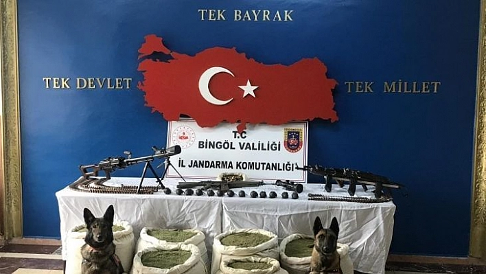 Bingöl'de Eren-4 Operasyonu'nda silahlar, mühimmat ve 150 kilo uyuşturucu ele geçirildi