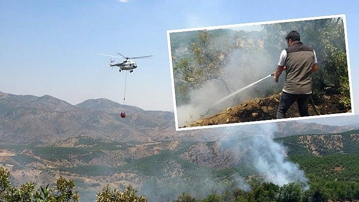 Bingöl'de iki gündür süren orman yangınına havadan ve karadan müdahale ediliyor