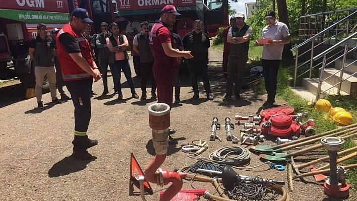 Bingöl'de orman yangınlarıyla mücadele eğitimi