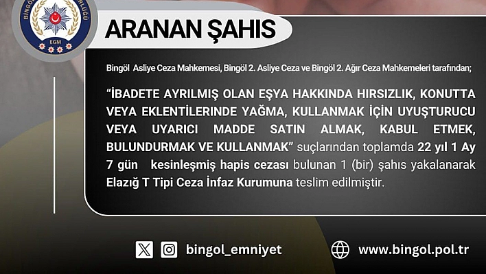 Bingöl'de yakalandı Elazığ'a gönderildi! Yakalanma sebebi hayrete düşürdü