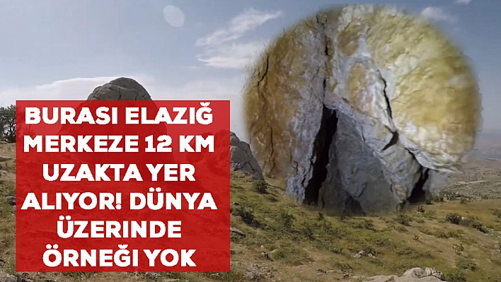 Burası Elazığ merkeze 12 km uzakta yer alıyor! Dünya üzerinde örneği yok