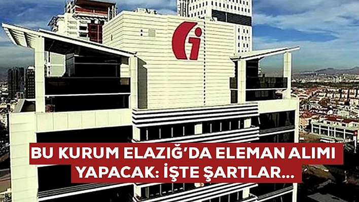 Devlet kurumu Elazığ'da personel alımı yapacak: İşte şartlar...