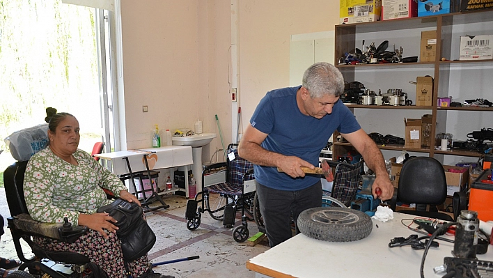 Diyarbakır'da Engelli Bireylerin Kullandığı Tekerlekli Sandalyeler Ücretsiz Tamir Ediliyor