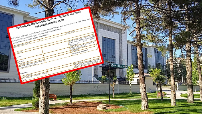 DSİ 9. Bölge Müdürlüğü Elazığ'da 25 personel alımı için ihaleye çıkıyor... İşte detaylar