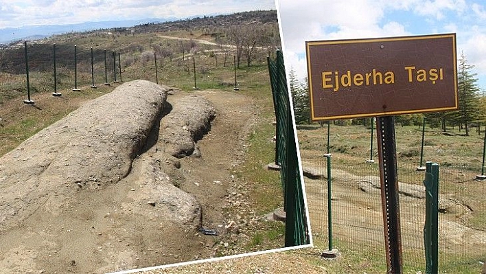 Efsanelere Konu Olan 'Ejderha Taşı' Turizme Kazandırılmayı Bekliyor