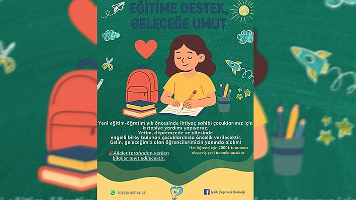 Eğitime destek, geleceğe umut: İyilik Çeşmesi'nden anlamlı kampanya
