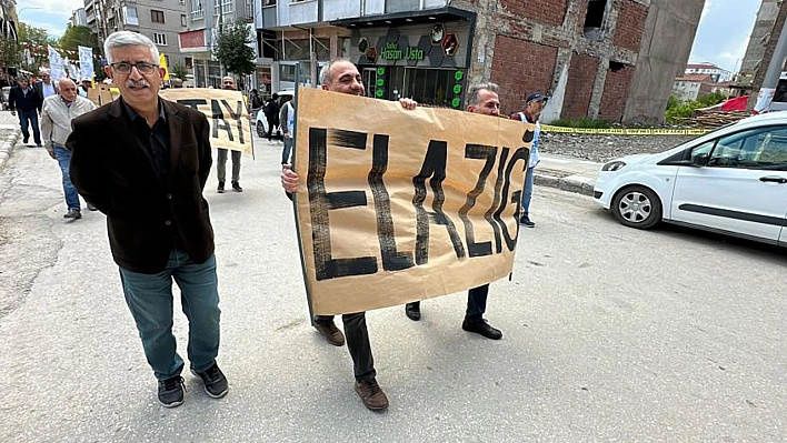 Elazığ'a İşçiler Depremden Etkilenen Şehirlerin Adıyla Yürüdü