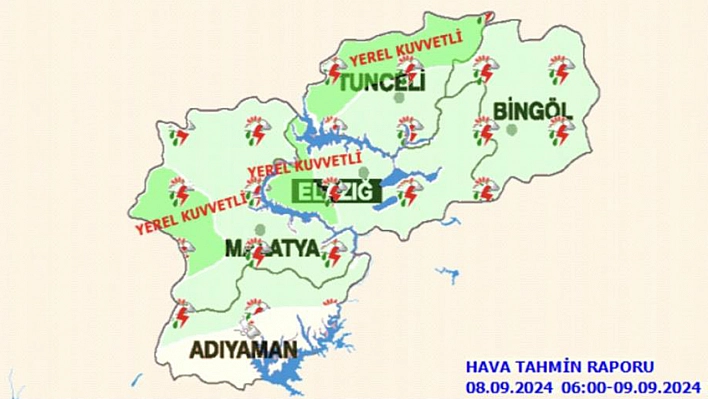 Elazığ'a kuvvetli yağış uyarısı!