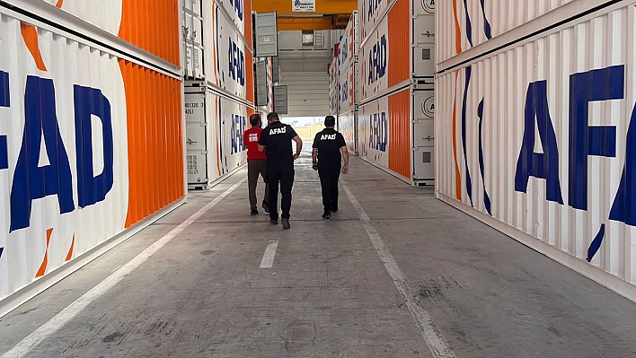 Elazığ AFAD lojistik deposunda inceleme