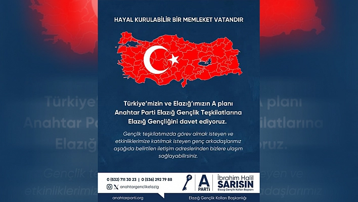 Elazığ Anahtar'dan gençlere çağrı