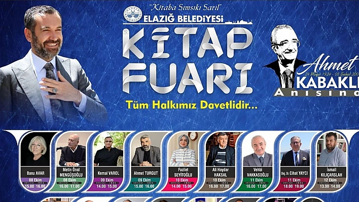 Elazığ Belediyesi Kitap Fuarı 8 Ekim'de Açılıyor