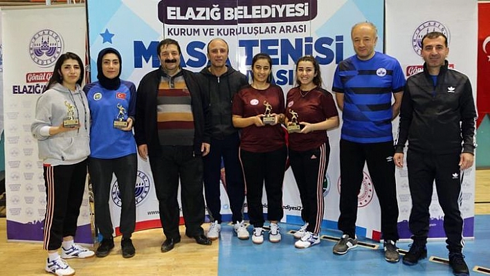 Elazığ Belediyesi, masa tenisi turnuvası sona erdi