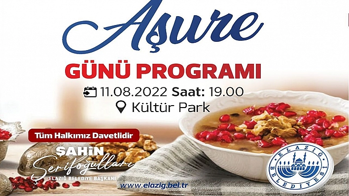 Elazığ Belediyesi'nden Aşure Günü Programı