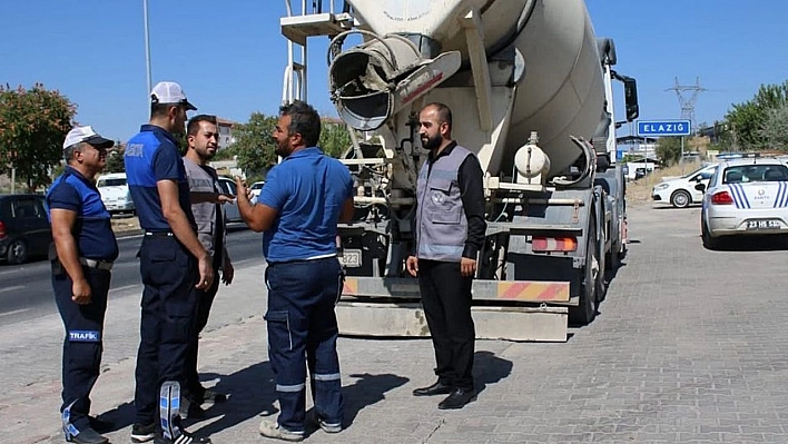 Elazığ Belediyesi'nden Beton Mikserlerine Denetim