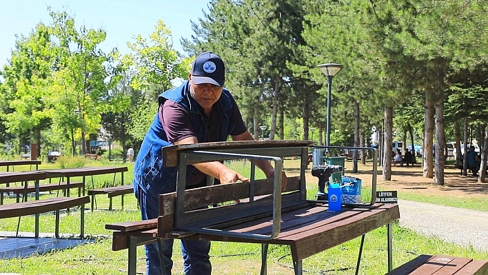 Elazığ Belediyesi'nden Millet Bahçesi'nde kapsamlı düzenleme çalışması