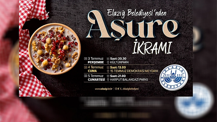 Elazığ Belediyesinden aşure ikramı