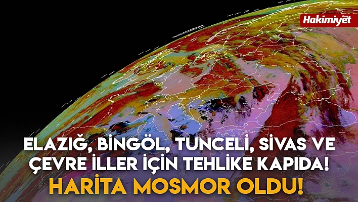 Elazığ, Bingöl, Tunceli, Sivas Ve Çevre İller İçin Tehlike Kapıda! Harita Mosmor Oldu!