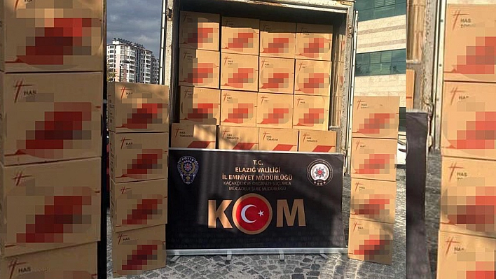 Elazığ'da 1 Milyon 505 Bin Adet Paketlenmiş Makaron Ele Geçirildi