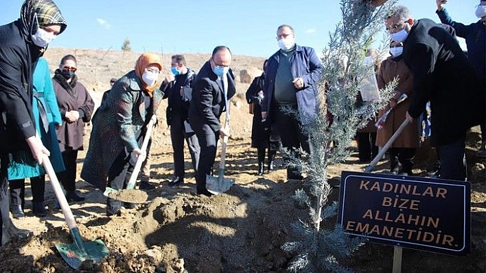 Elazığ'da 11 şehit anısına fidan dikildi