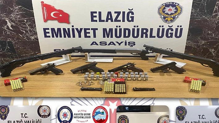 Elazığ'da 15 Adet Ruhsatsız Silah Ele Geçirildi: 10 Gözaltı!