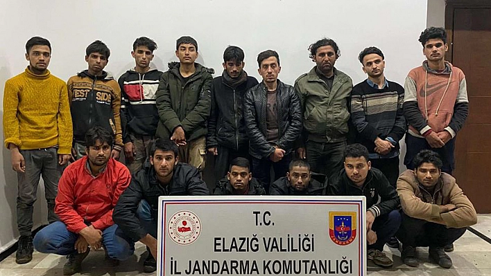 Elazığ'da 15 Kaçak Göçmen Yakalandı