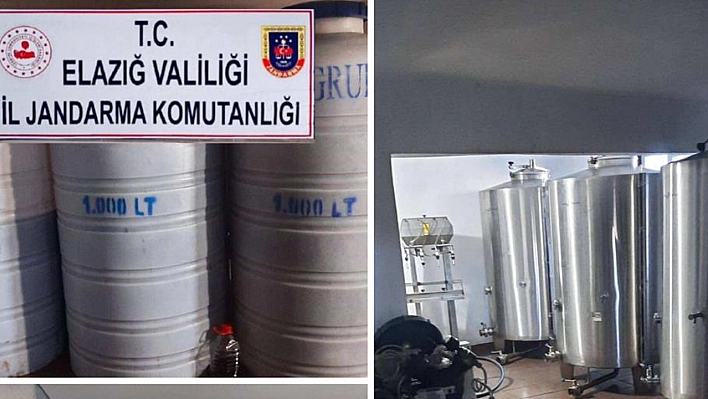 Elazığ'da 15 Ton Kaçak Alkol Ele Geçirildi