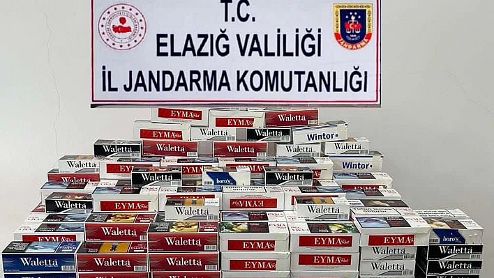 Elazığ'da 1710 Paket Tütün İle Doldurulmuş Makaron Sigara Ele Geçirildi 