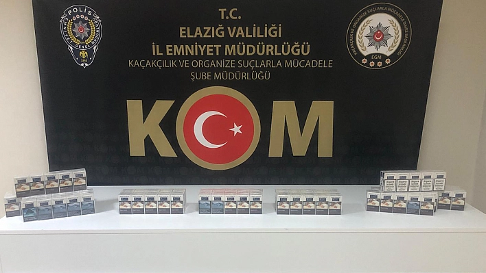 Elazığ'da 190 Paket Kaçak Sigara Ele Geçirildi