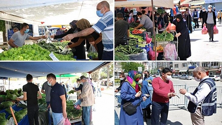 Elazığ'da 6 ayrı noktada pazar kuruldu