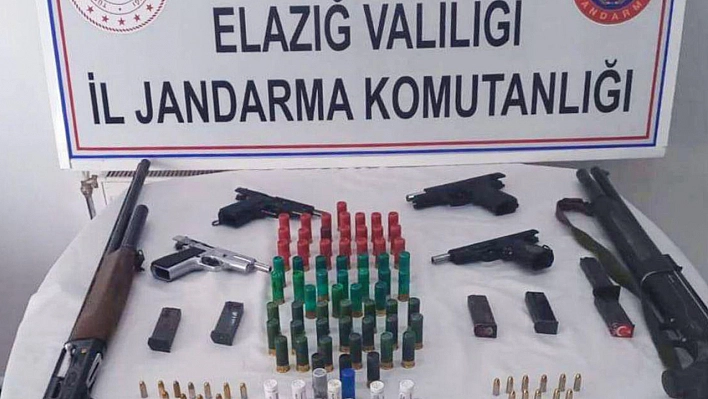 Elazığ'da 6 ruhsatsız silah ele geçirildi