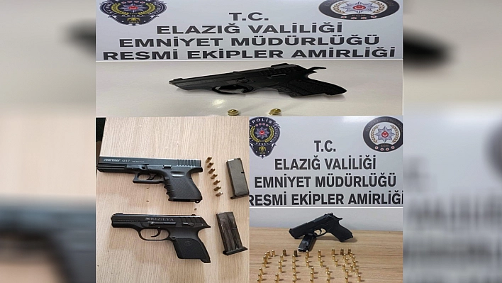 Elazığ'da 7 adet Ruhsatsız Tabanca Ele Geçirildi